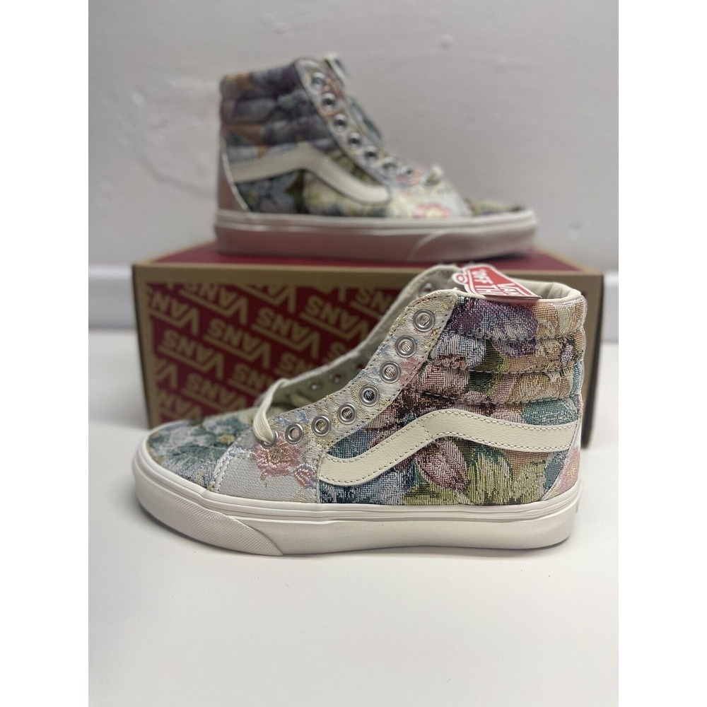 Vans Sneaker Sk8-Hi‎ Tapestry Multi Snow White Hi Top Sneaker Women Size 5.5 New